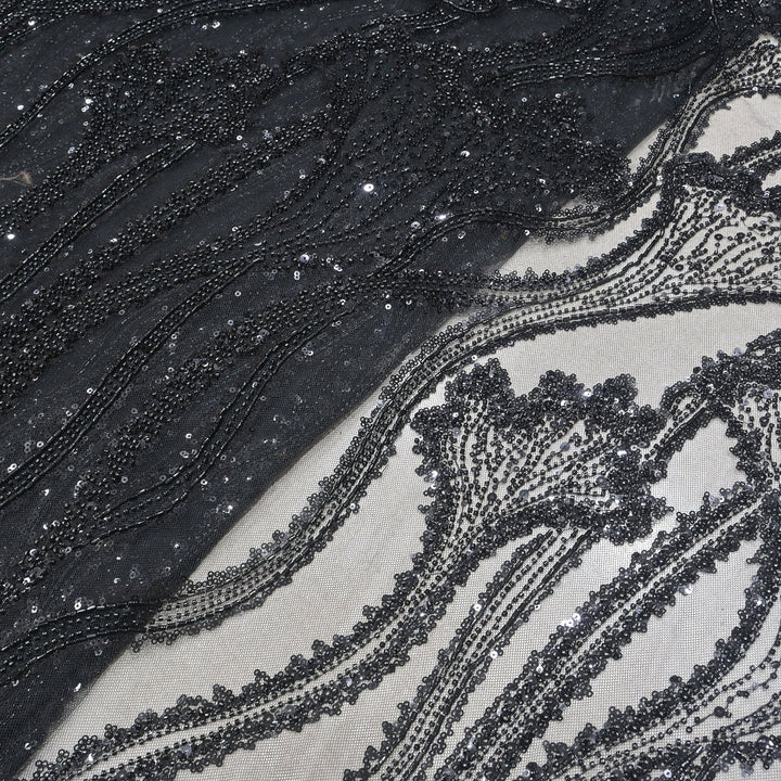 Beautiful Imported Net Cut Dana Sequins Embroidery Fabrics