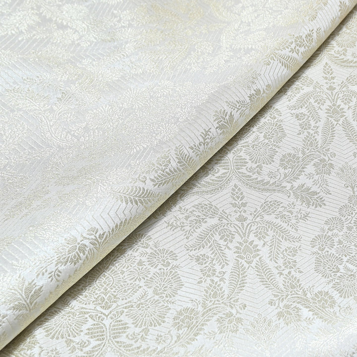 Katan Silk Zari Jacquard Fabric - AL398647-1