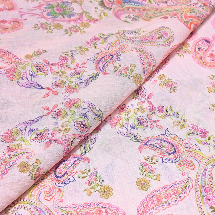 Multi Color Crush Muslin Digital Print Fabric – Soft Designer Muslin Print Fabric- COO145-14