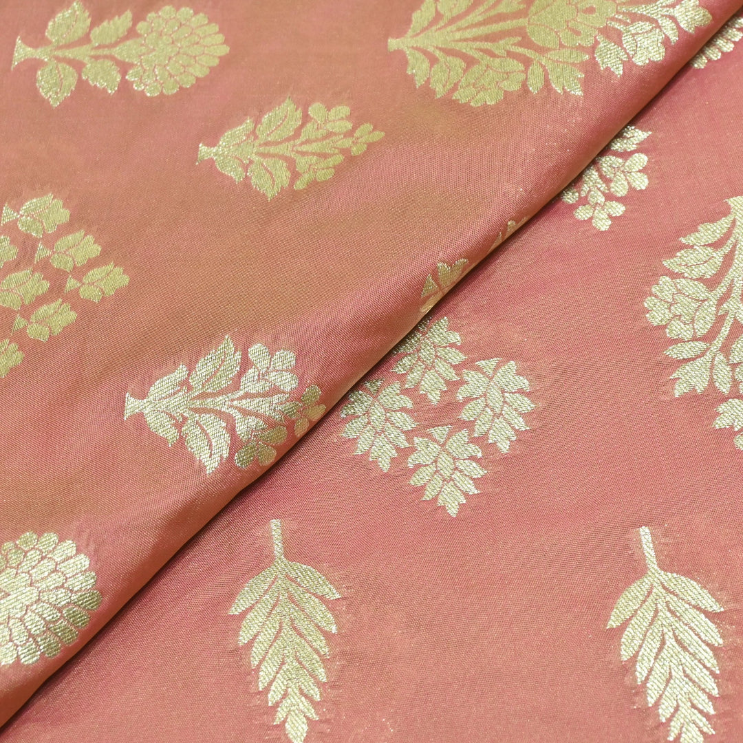 Katan Silk Zari Jaal Brocade Fabrics