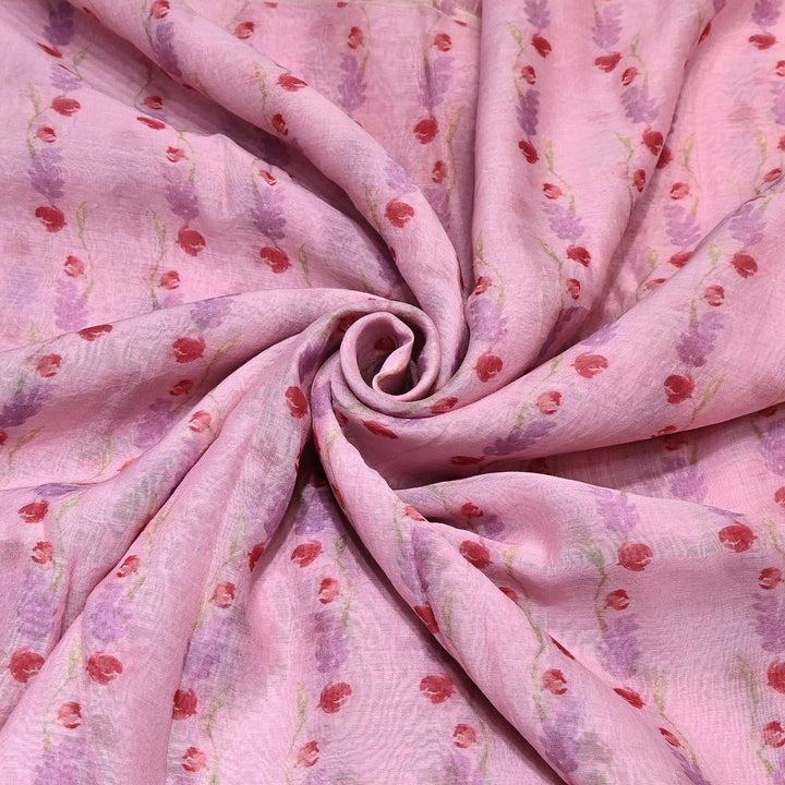 Mul Chanderi Digital Print Fabric - Soft Lightweight Designer Fabric GT0185-1L