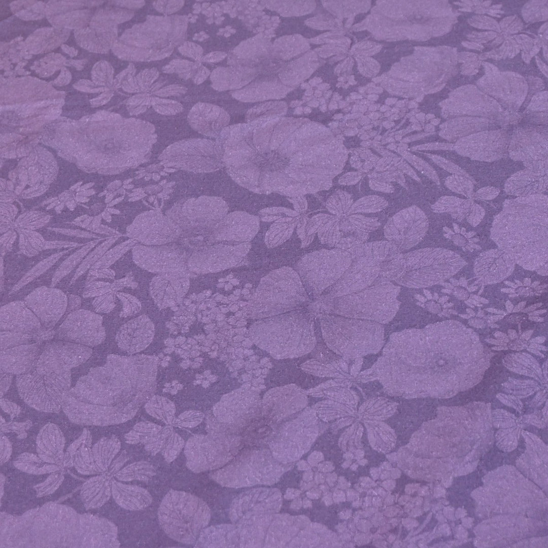 Dark Lilac Color Cotton Digital Print Fabric -Soft Cotton Prints Fabric-DA1124-14