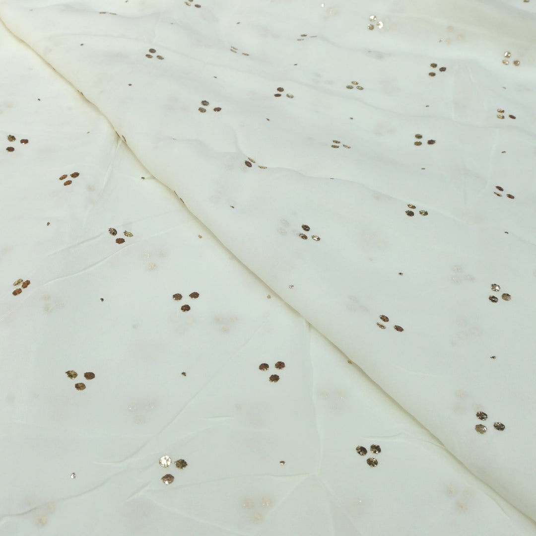 Viscose Georgette Hand Work Mukaish Fabrics
