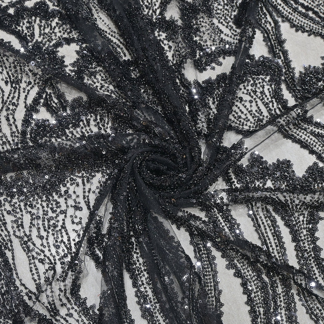 Beautiful Imported Net Cut Dana Sequins Embroidery Fabrics