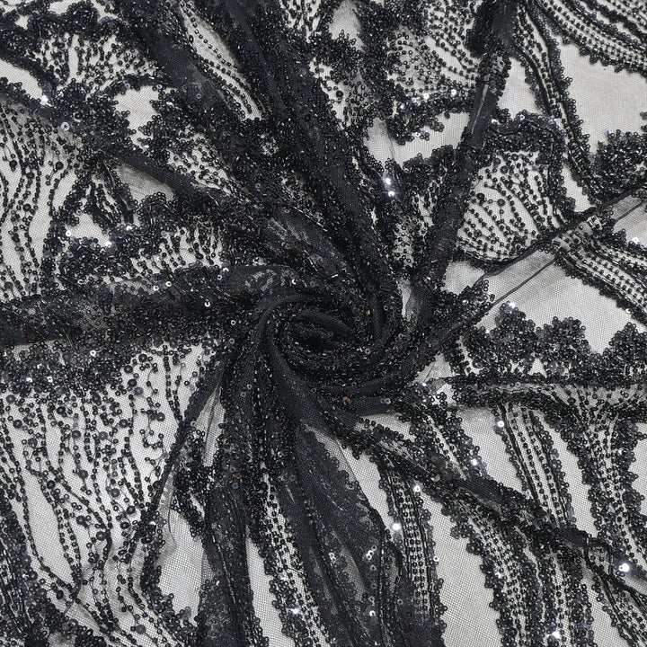 Beautiful Imported Net Cut Dana Sequins Embroidery Fabrics