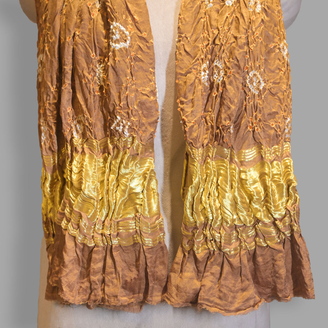 Golden-Yellow Bandhani Dupatta