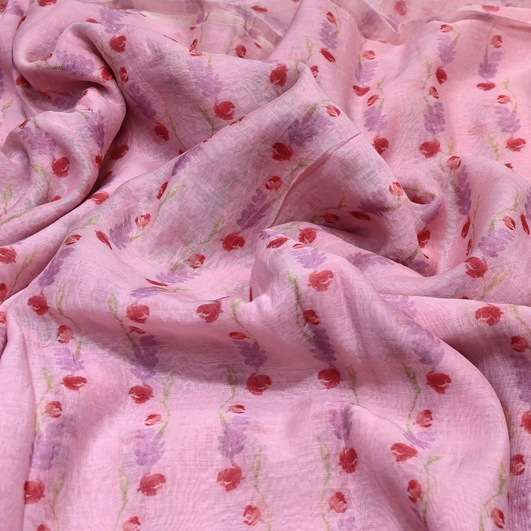 Mul Chanderi Digital Print Fabric - Soft Lightweight Designer Fabric GT0185-1L