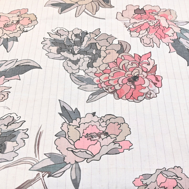 Cotton Linen Lurex Digital Print Fabric – Premium Designer Summer Fabric- BYP125-4