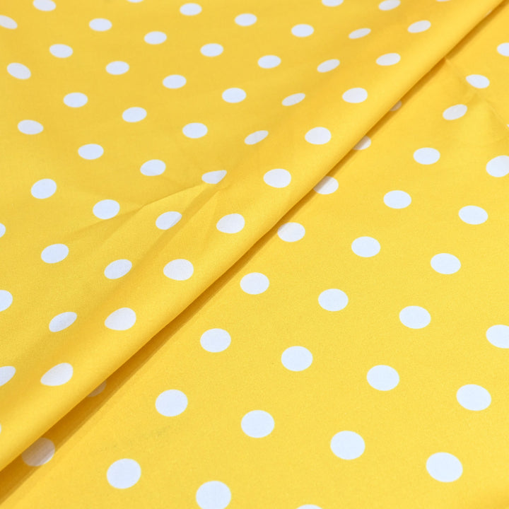 Glace Cotton With Beautiful Polka Dot Print Fabric – Lightweight Designer Cotton Fabric - LT0185-1