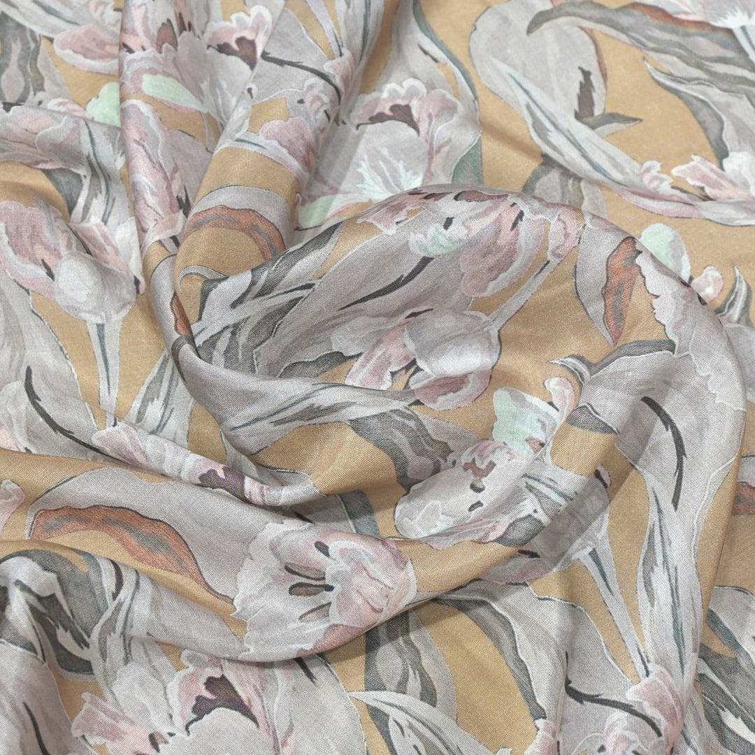 Floral Bamberg Satin Digital Print Fabrics