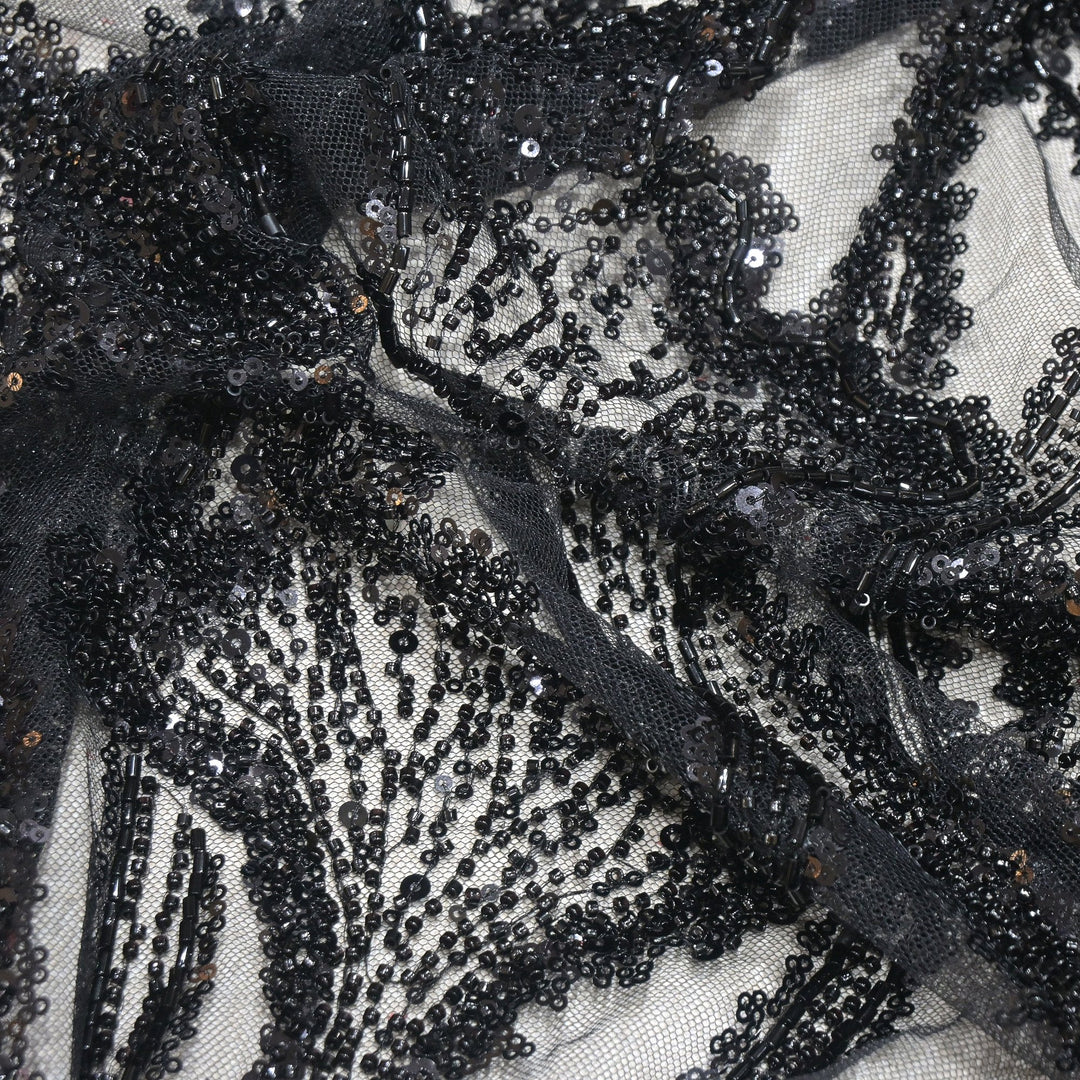 Beautiful Imported Net Cut Dana Sequins Embroidery Fabrics