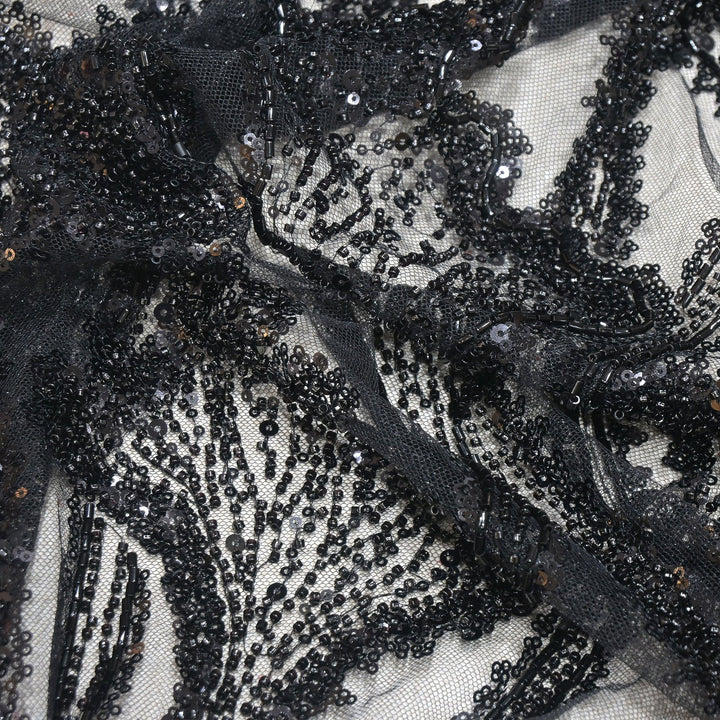 Beautiful Imported Net Cut Dana Sequins Embroidery Fabrics