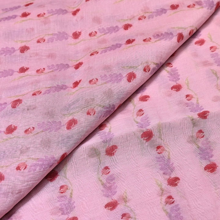 Mul Chanderi Digital Print Fabric - Soft Lightweight Designer Fabric GT0185-1L