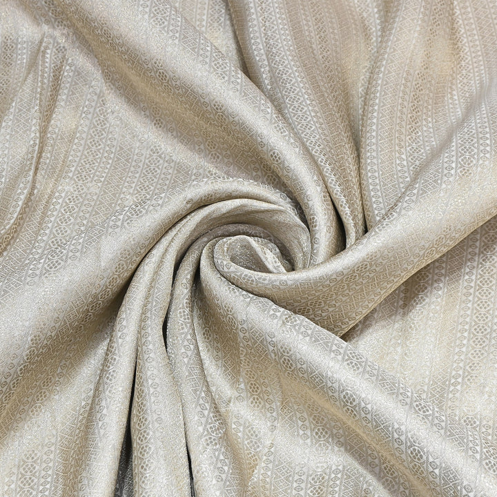 Luxury Jamavar Silk Zari Jacquard Fabric- AL3708-1