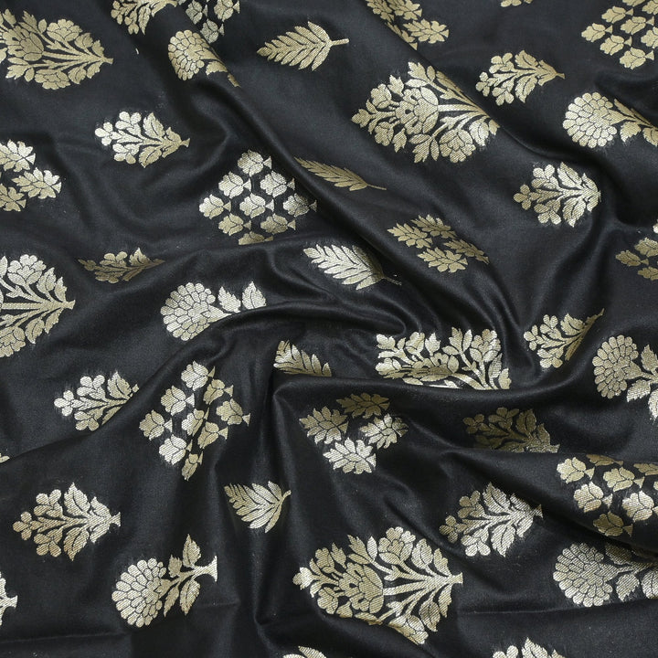 Katan Silk Zari Jaal Brocade Fabrics