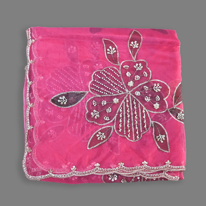 Organza Moti & Sequence Embroidery Dupatta – Elegant Ethnic Dupatta for Women- DI0780-4