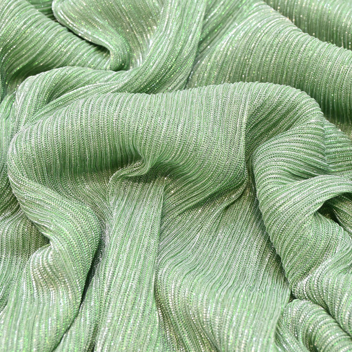 Sage Green Crinkled Moonlight Fabric