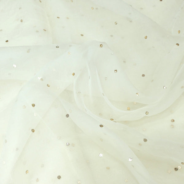 22gm Organza Mukaish Hand Work Fabrics