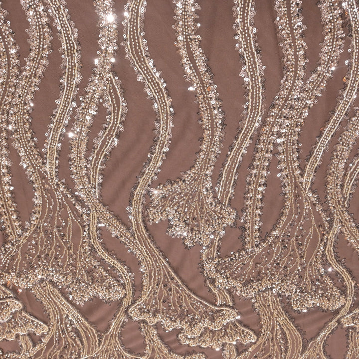 Beautiful Imported Net Cut Dana Sequins Embroidery Fabrics
