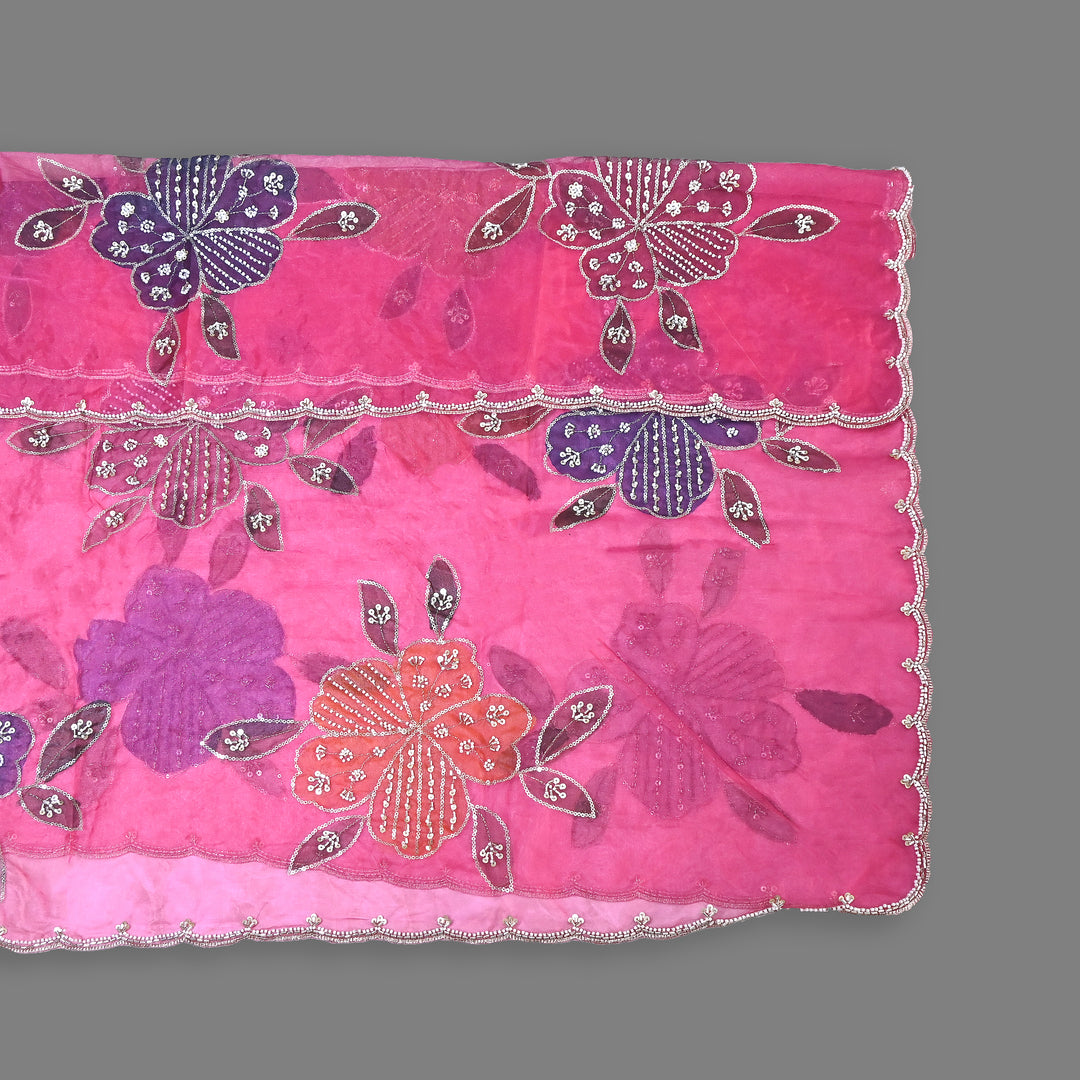 Organza Moti & Sequence Embroidery Dupatta – Elegant Ethnic Dupatta for Women- DI0780-4