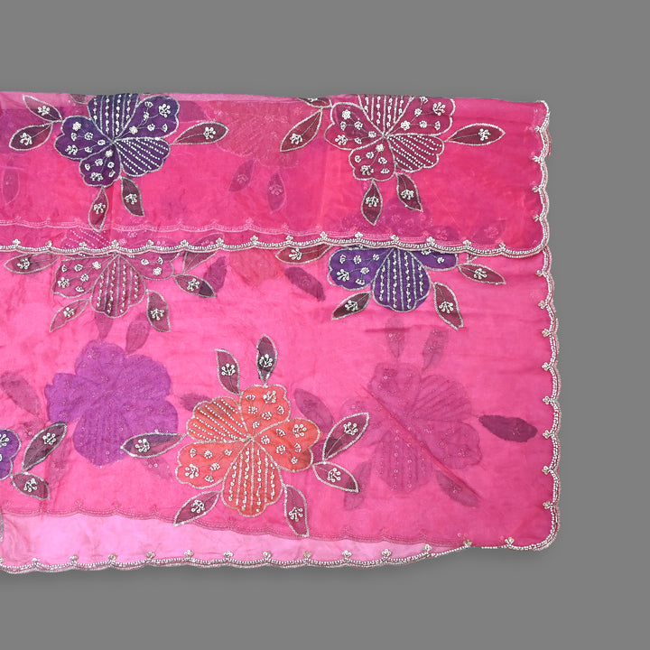 Organza Moti & Sequence Embroidery Dupatta – Elegant Ethnic Dupatta for Women- DI0780-4