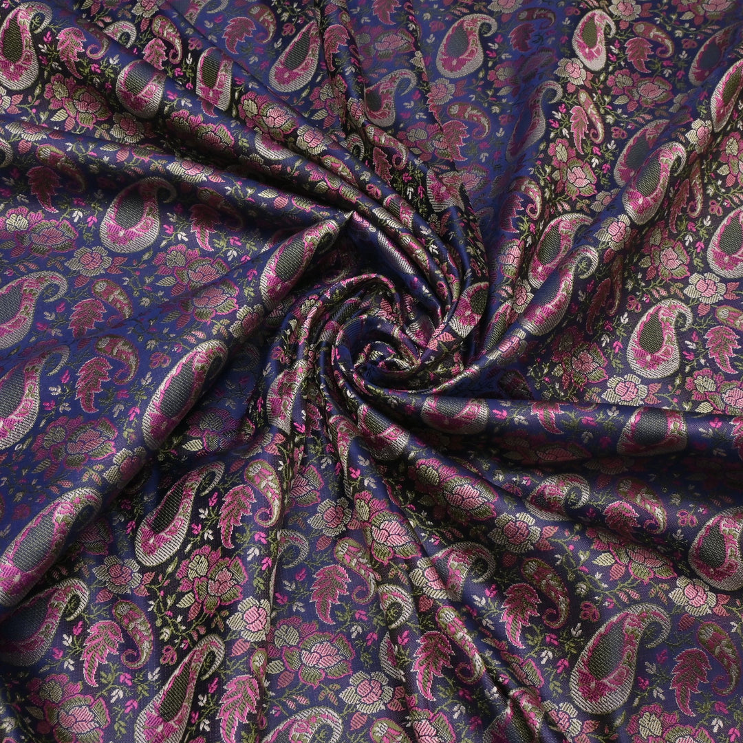 Satin Zari Tehra Brocade Fabrics