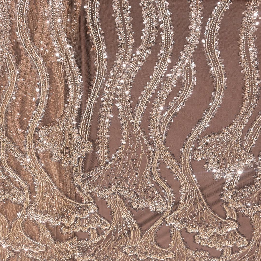 Beautiful Imported Net Cut Dana Sequins Embroidery Fabrics