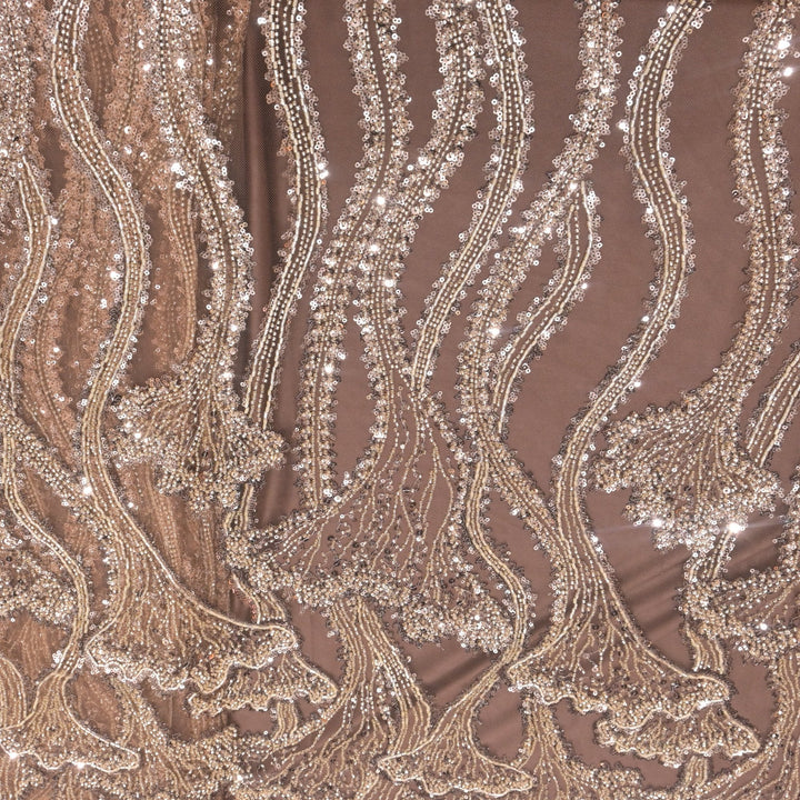 Beautiful Imported Net Cut Dana Sequins Embroidery Fabrics