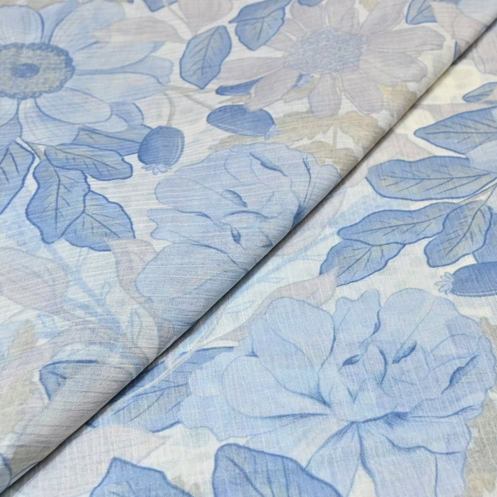 Premium Mal Chiffon Digital Print Fabric – Soft Flowing Designer Printed Fabric VSM001-07
