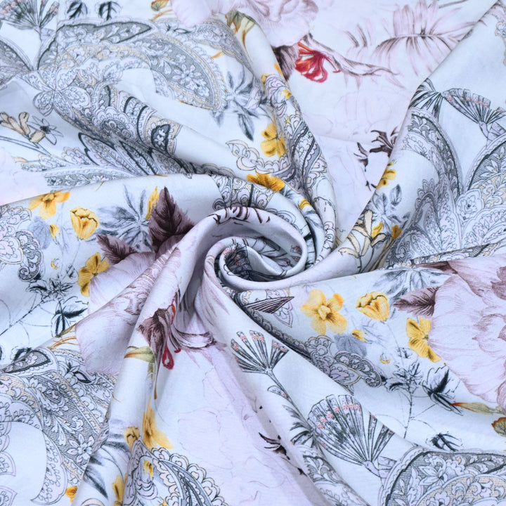 Multicolor Muslin Digital Print Fabric-000844-8