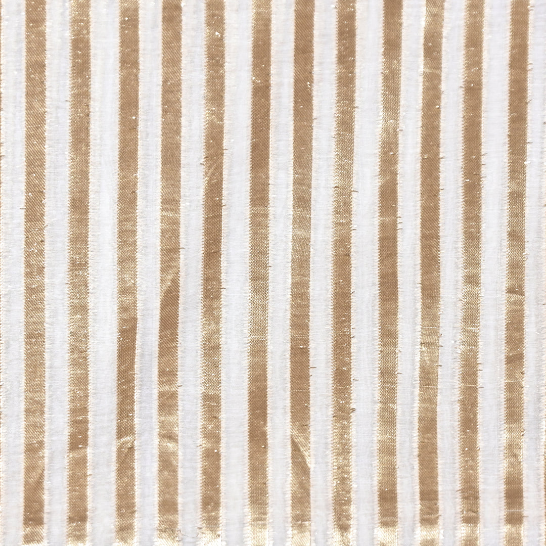 Banarasi Chanderi Gold Mat Zari Fabric – Premium Designer Ethnic Wear Fabric 000313-14