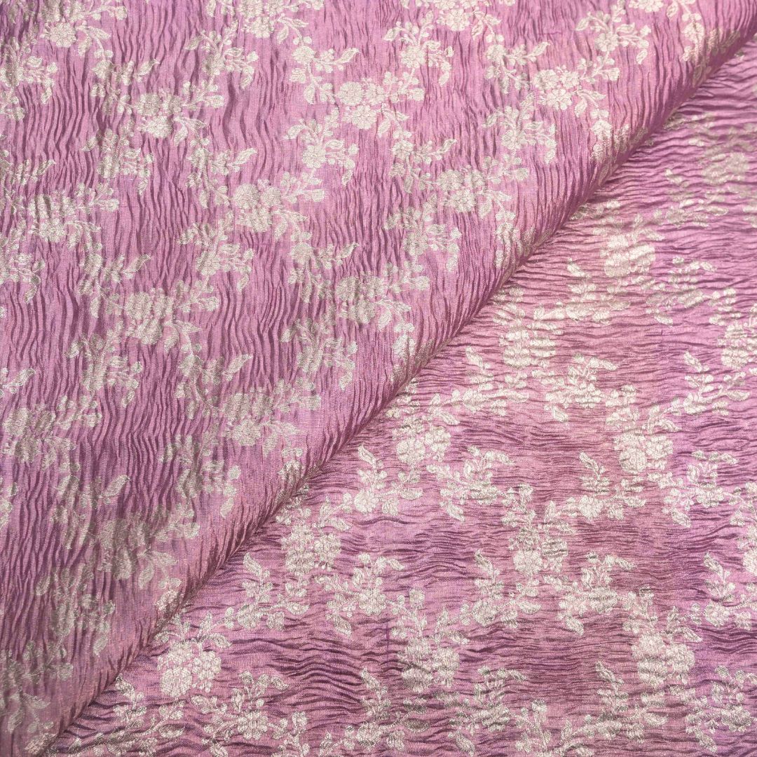 Blush Pink Pure Crush Tissue Zari Jaal | T-16-198