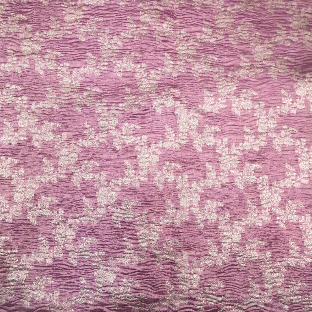 Blush Pink Pure Crush Tissue Zari Jaal | T-16-198