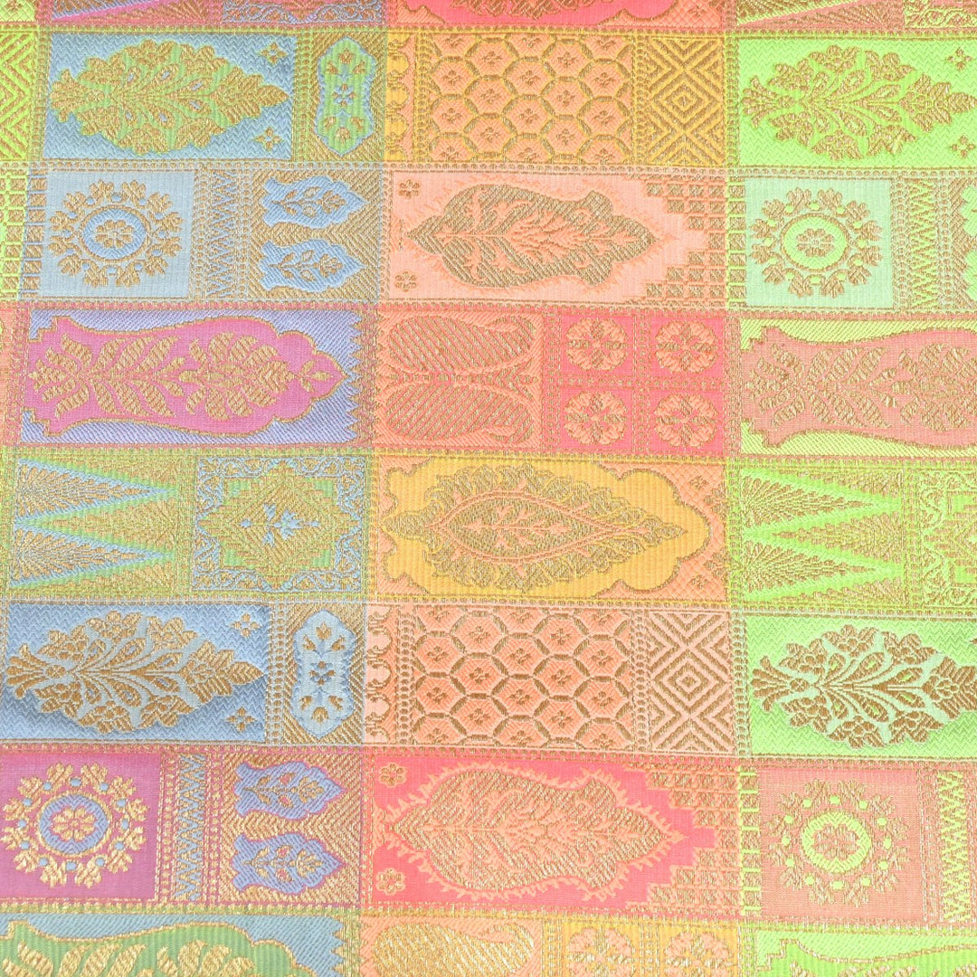 Multi Colour Rangoli Brocade Fabrics