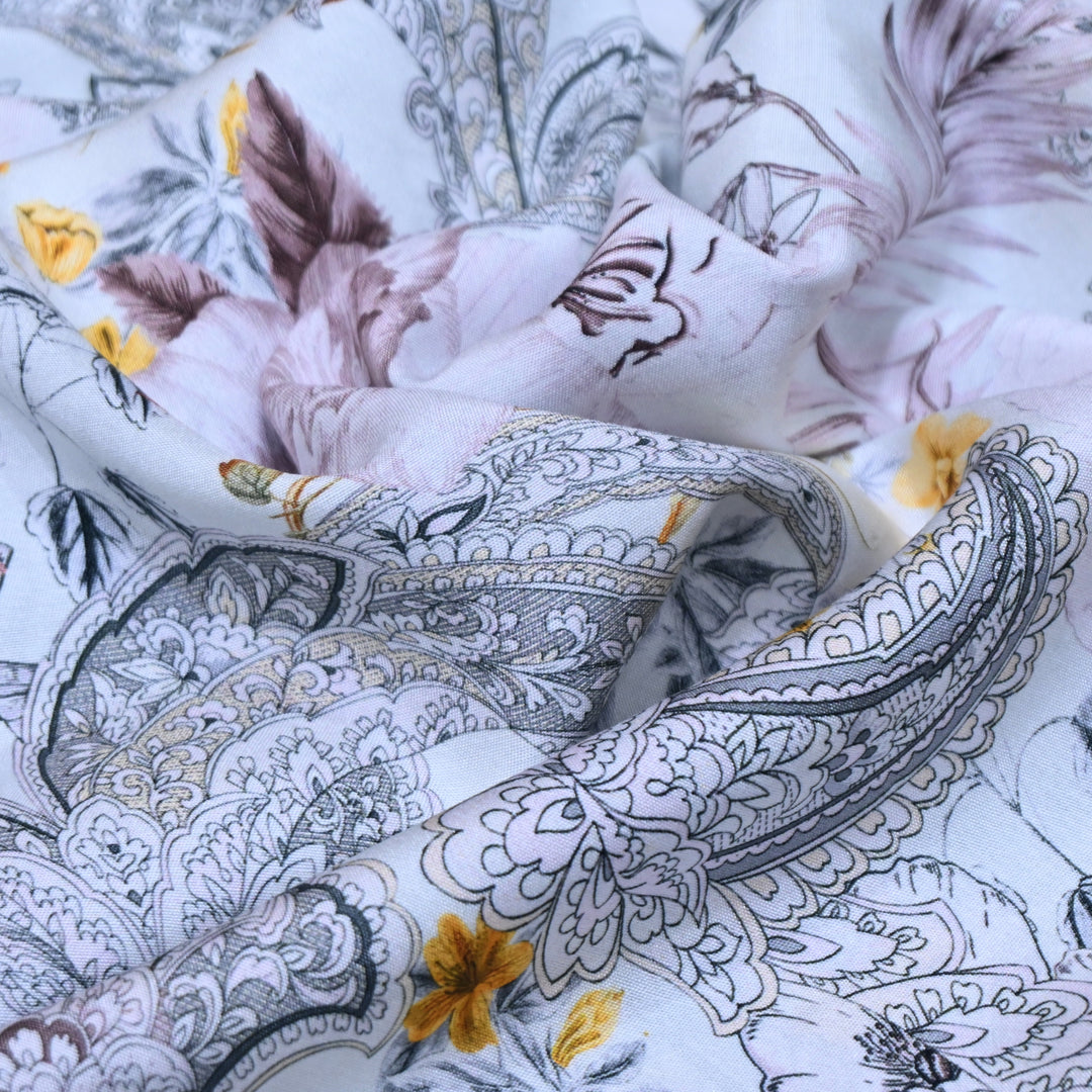 Multicolor Muslin Digital Print Fabric-000844-8