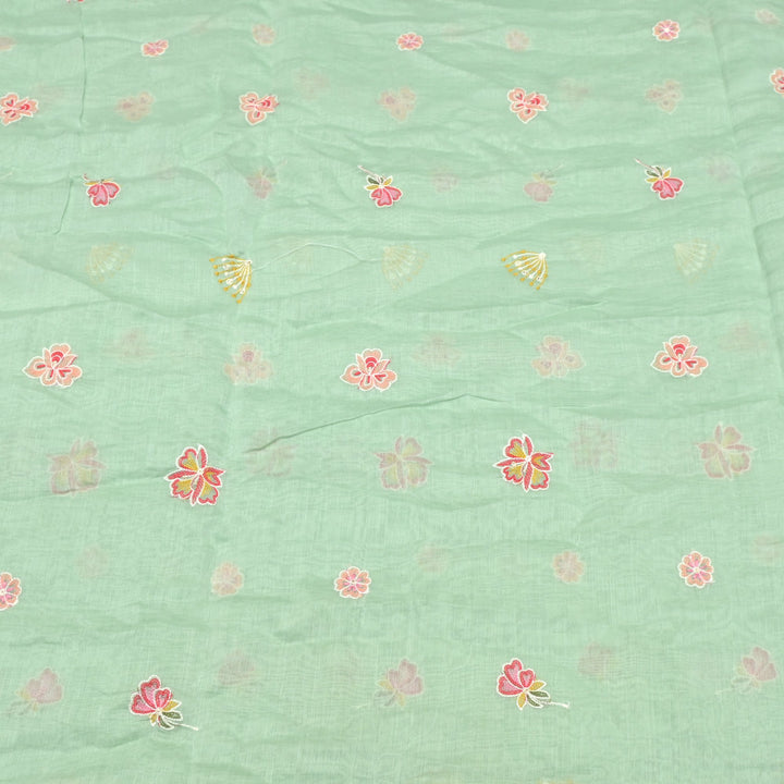 Chanderi Thread With Sequins Embroidery Fabrics