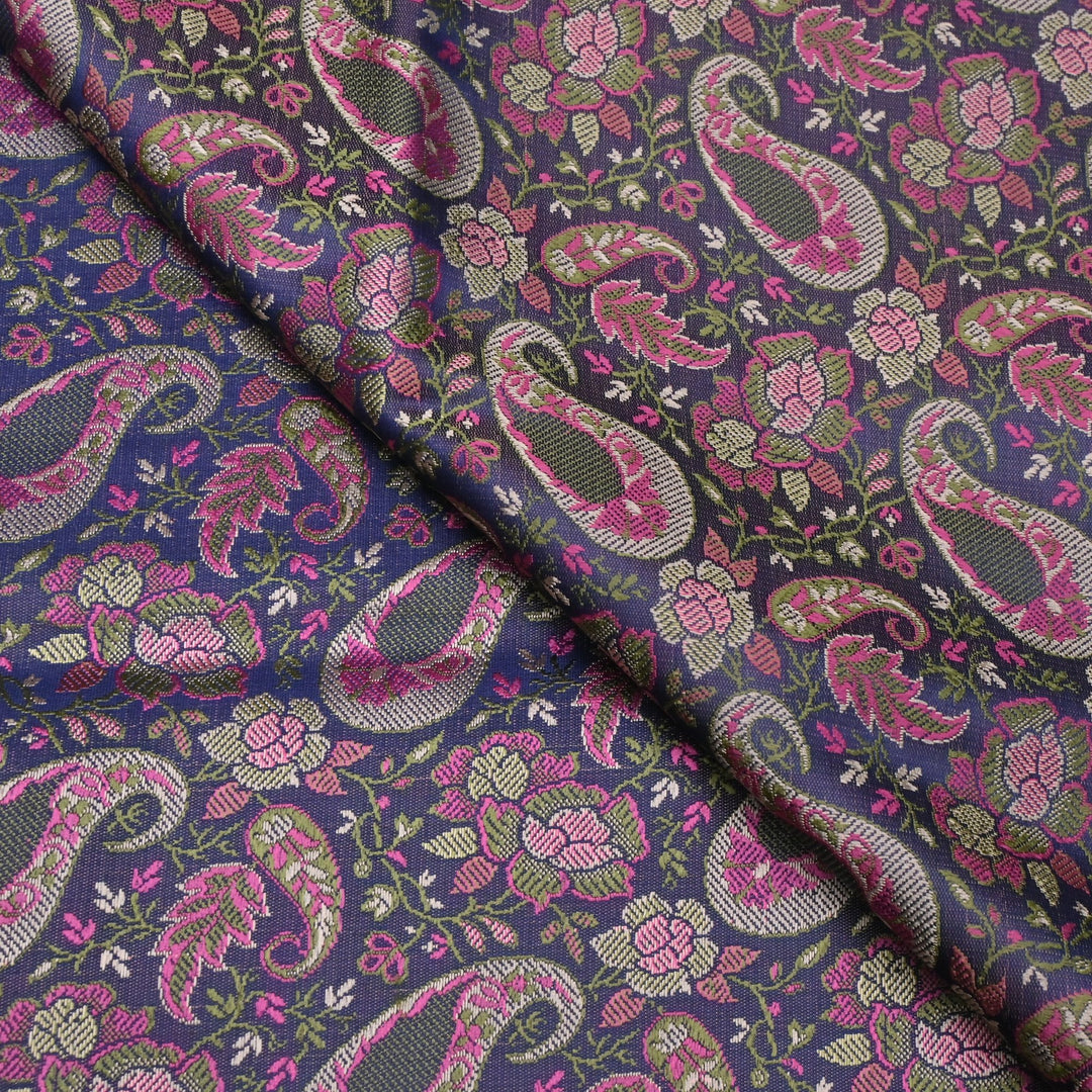 Satin Zari Tehra Brocade Fabrics