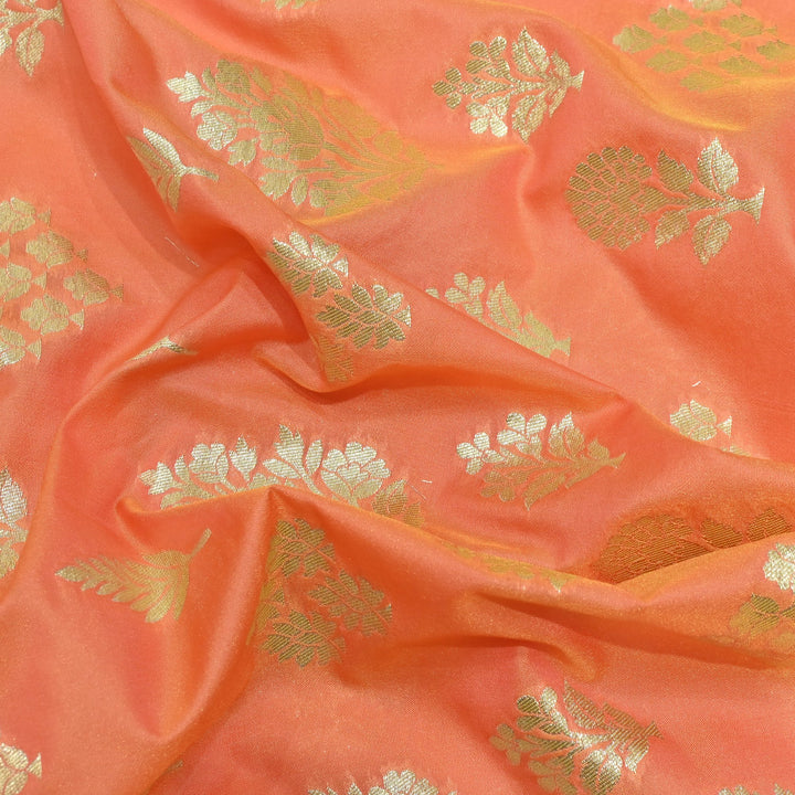 Katan Silk Zari Jaal Brocade Fabrics