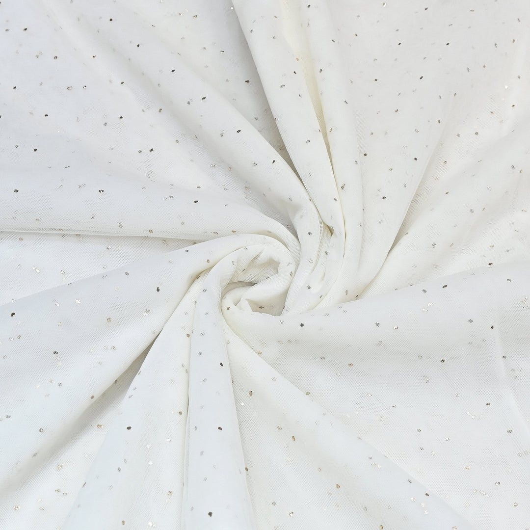 Dyeable Net Mukaish Work Fabric 001295
