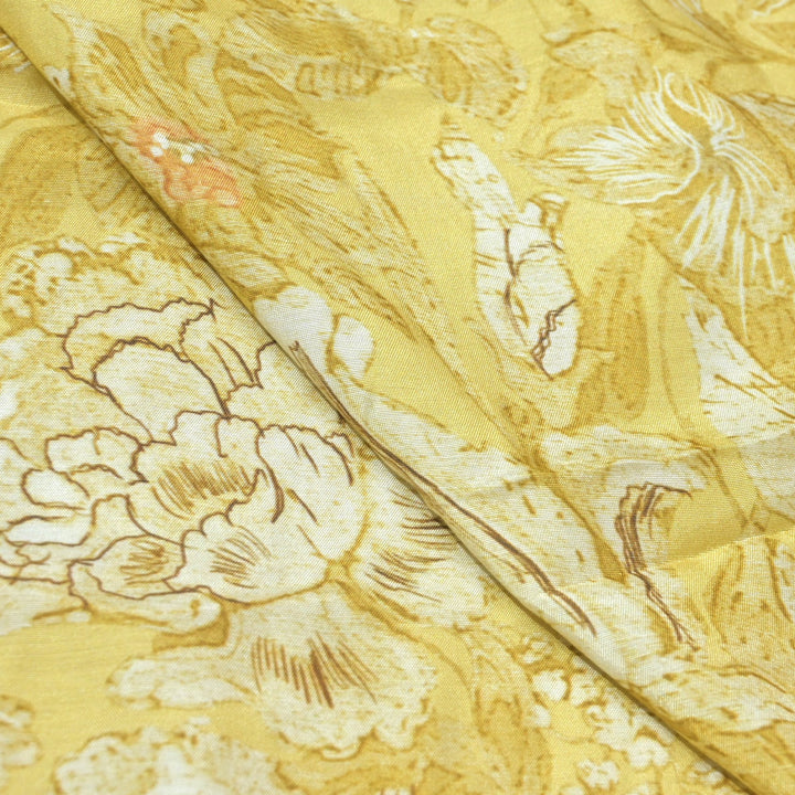 Floral Bamberg Satin Digital Print Fabrics