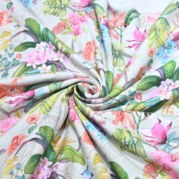PREMIUM PURE LINEN DIGITAL PRINT FABRIC- LIN054- 01