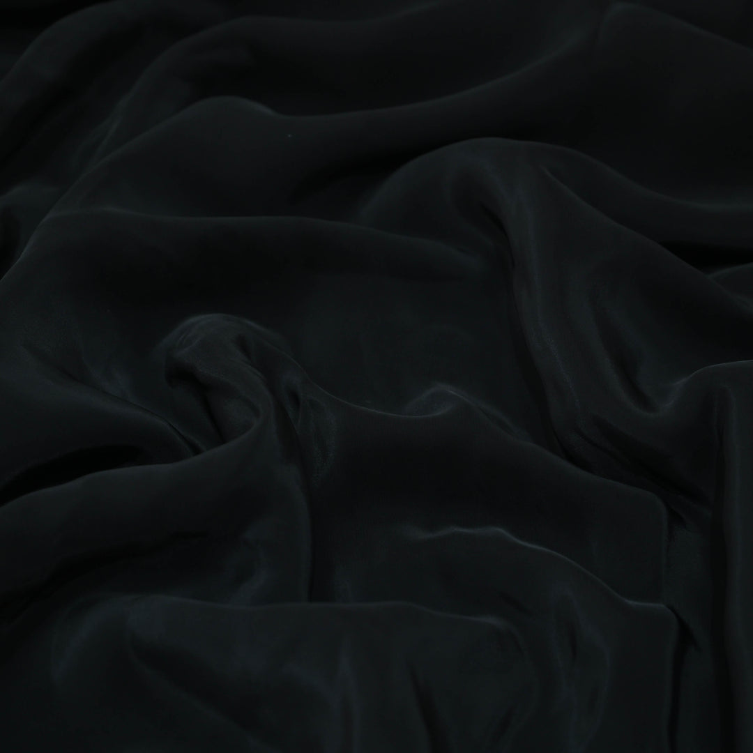 Jet Black Shisha Crepe Fabrics