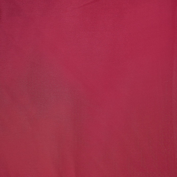 Vivid Burgundy Colour Polyester Crepe Fabrics