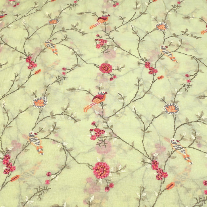Mul Chanderi Crosstitch Embroidery Fabrics