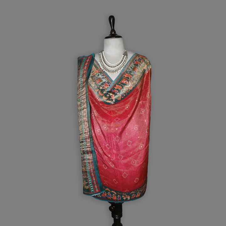 Tissue Zari Jacquard Print Dupatta – Elegant Ethnic Dupatta for Women- 0PTJP4-2