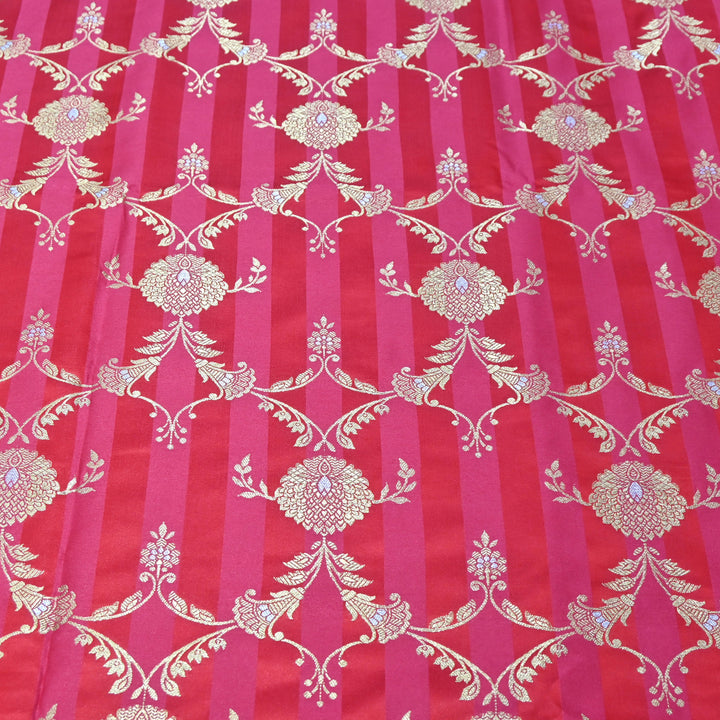 Rani Pink Mina Zari Brocade Fabric