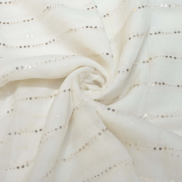 28gm Organza Mukaish Hand Work Fabrics