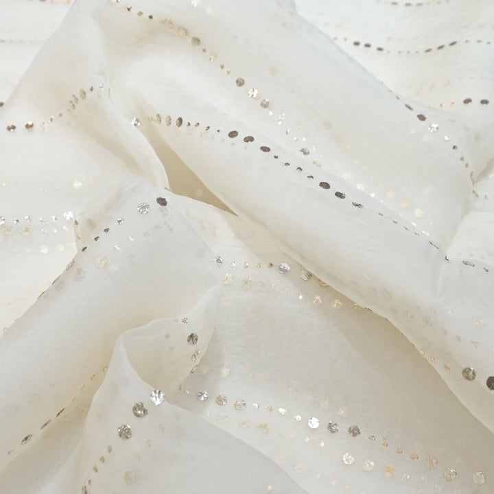 28gm Organza Mukaish Hand Work Fabrics