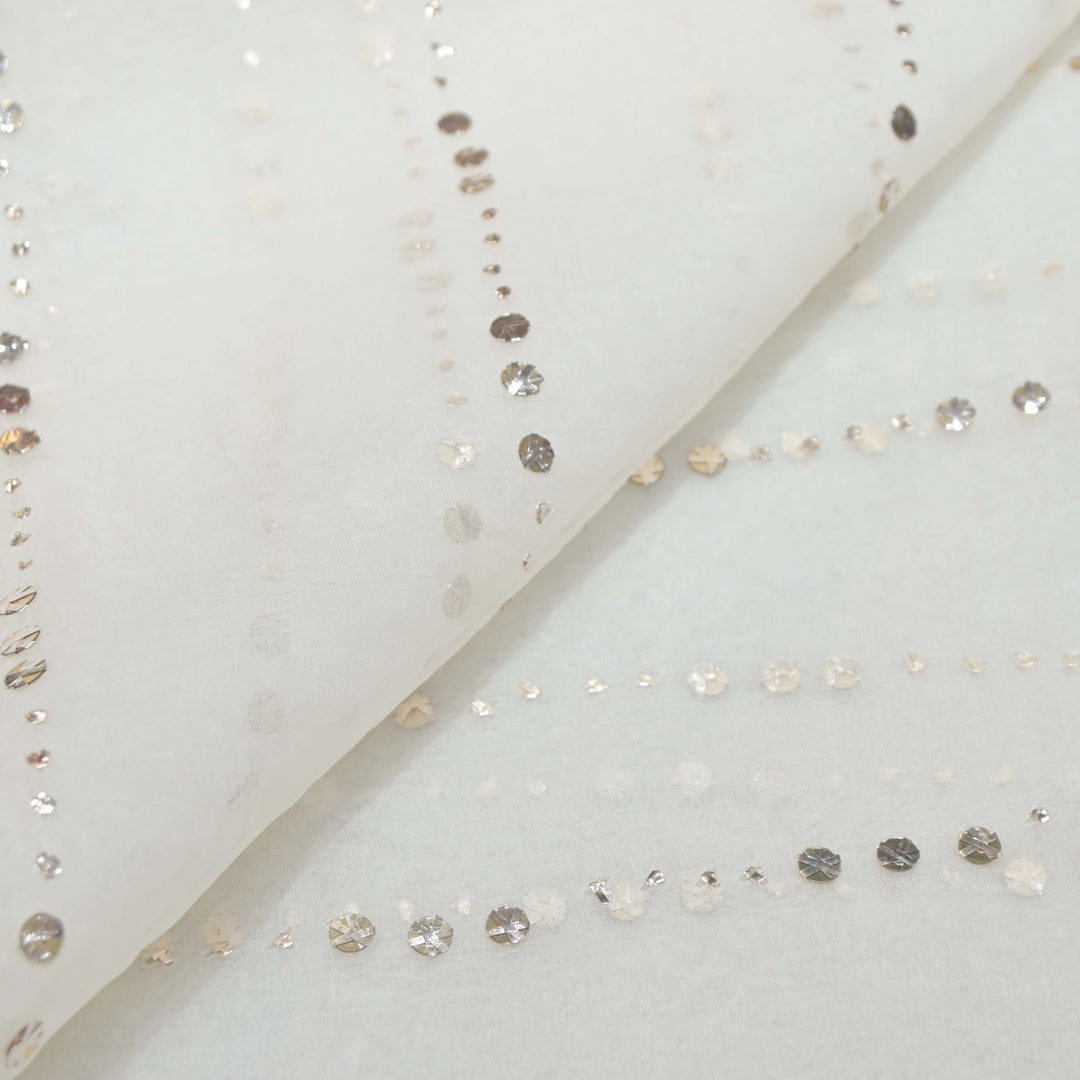 28gm Organza Mukaish Hand Work Fabrics