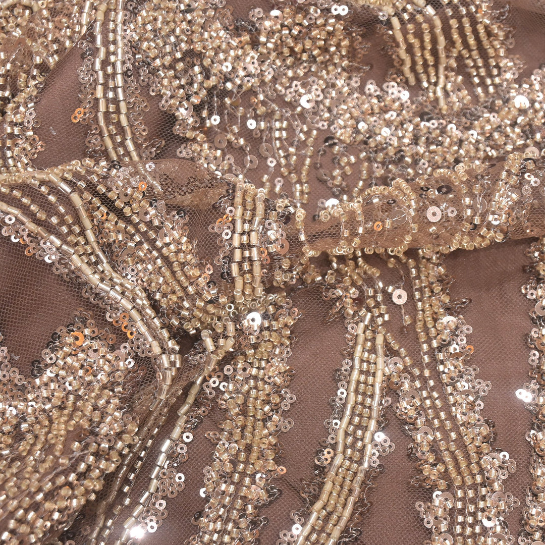 Beautiful Imported Net Cut Dana Sequins Embroidery Fabrics